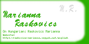 marianna raskovics business card